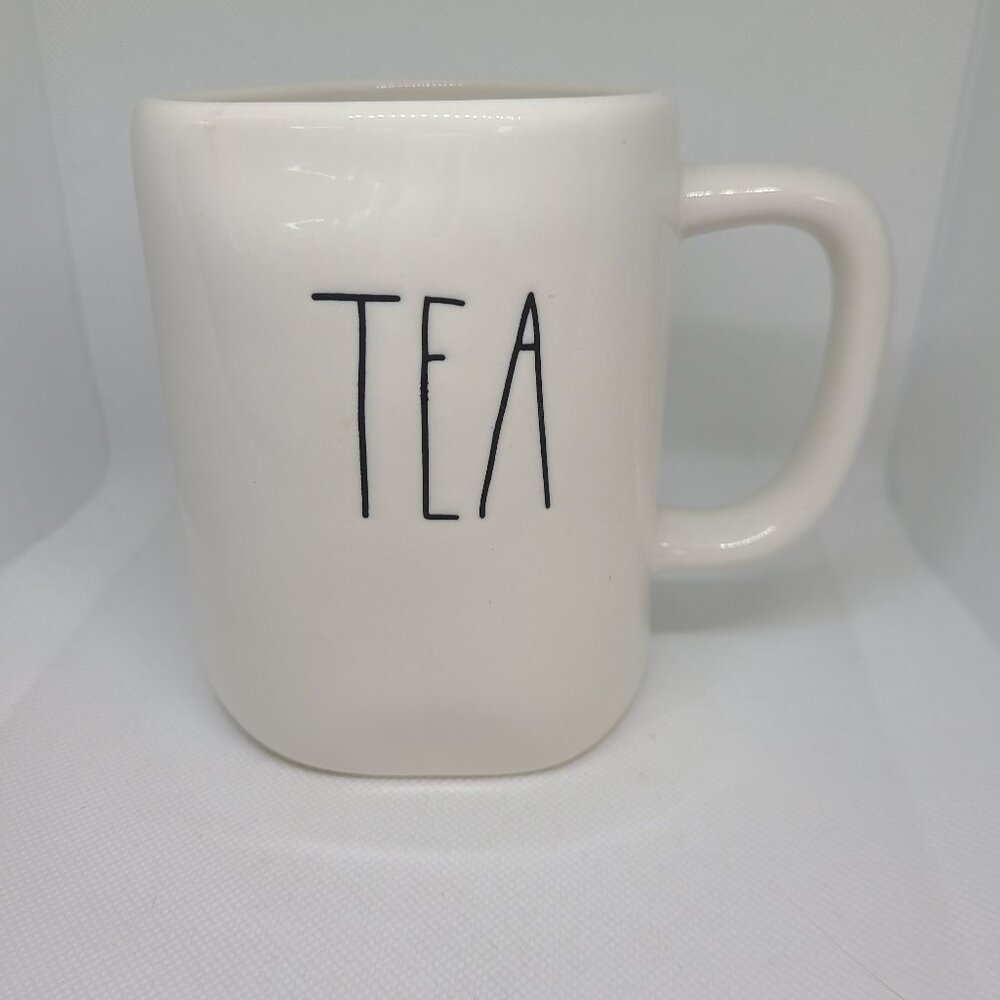 Rae Dunn Artisan Collection Magenta TEA Coffee Tea Cup Mug Abstract Shape.